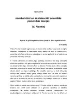 Research Papers 'Humānistiski un eksistenciāli orientētās personības teorijas(V.Frankls)', 1.