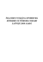 Term Papers 'Islandes vulkāna izvirduma ietekme uz tūrisma nozari Latvijā 2010.gadā', 1.