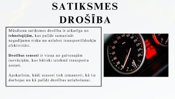 Presentations 'Drošības sensori satiksmē', 2.