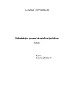 Research Papers 'Globalizācijas process kā socializācijas faktors', 1.
