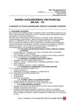 Samples 'Darba aizsardzības instrukcija darbam uz pieslienamajām pārvietojamām kāpnē', 1.