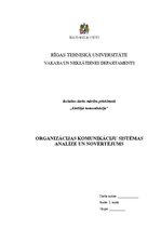 Research Papers 'Komunikāciju sistēmas analīze un novērtēšana', 1.