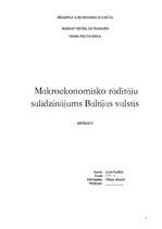 Research Papers 'Makroekonomisko rādītāju salīdzinājums Baltijas valstīs', 1.