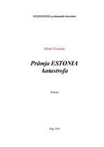 Research Papers 'Prāmja "Estonia" katastrofa', 1.