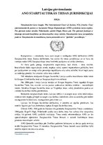 Essays 'Latvijas pievienošanās ANO starptautiskās tiesas jurisdikcijai', 1.