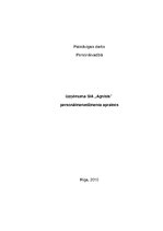 Research Papers 'Uzņēmuma SIA "Agnisis" personālmenedžmenta apraksts', 1.