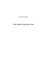 Research Papers 'Teātru attīstības problemātika Latvijā', 1.