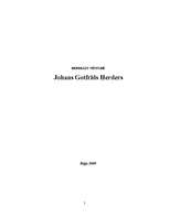 Research Papers 'Johans Gotfrīds Herders', 1.