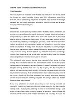 Essays 'School trips and their educational value', 1.