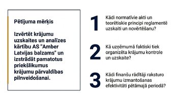 Presentations 'Krājumu uzskaites un analīzes izvērtējums uzņēmumā AS “Amber Latvijas balzams”', 3.