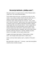 Essays 'Recenzija baletam "Gulbju ezers"', 4.