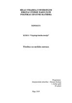 Research Papers 'Tiesības un sociālās normas', 1.