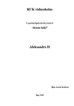 Essays 'Aleksandrs II', 1.