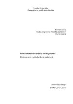 Research Papers 'Multikulturālisma aspekti sociālajā darbā', 1.