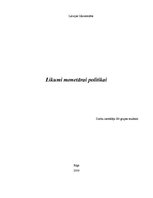 Research Papers 'Likumi monetārai politikai', 1.