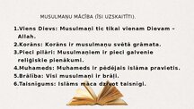 Presentations 'Islāms', 7.