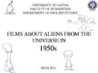 Presentations 'Films About Aliens in 1950s', 1.