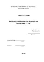 Term Papers 'SIA "X" debitoru parādu uzskaite, kontrole un analīze', 1.
