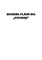 Business Plans 'Biznesa plāns SIA "Pipariņi"', 1.