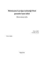 Research Papers 'Holokausts Latvijas teritorijā Otrā pasaules kara laikā', 1.