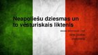 Presentations 'Neapoliešu dziesmas un to vēsturiskais liktenis', 1.