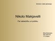 Presentations 'Nikolo Makjavelli', 1.