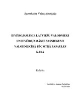 Research Papers 'Latviešu valodnieki un sasniegumi valodniecībā', 1.