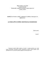 Research Papers 'Alternatīvie strīdu risināšanas mehānismi', 1.