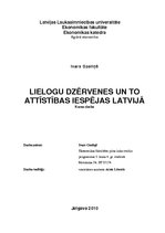 Research Papers 'Lielogu dzērvenes un to attīstības iespējas Latvijā', 3.