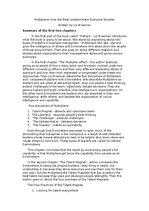 Summaries, Notes 'Multipliers: How the Best Leaders Make Everyone Smarter', 1.