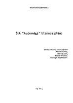 Business Plans 'SIA "Automiga"', 1.