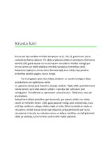 Summaries, Notes 'Krusta kari', 4.