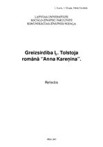 Research Papers 'Greizsirdība Ļeva Tolstoja romānā "Anna Kareņina"', 1.