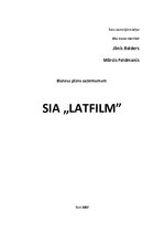 Business Plans 'SIA "Latfilm"', 1.
