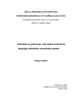 Term Papers 'Narkotisko un psihotropo vielu muitas kontrole kā ilgtspējīgs sabiedrības aizsar', 1.