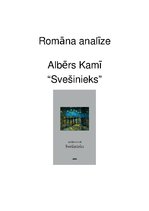 Research Papers 'Albēra Kamī romāna "Svešinieks" analīze', 1.