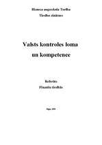 Research Papers 'Valsts kontroles loma un kompetence', 1.