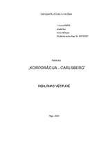 Research Papers 'Korporācija "Carlsberg"', 1.