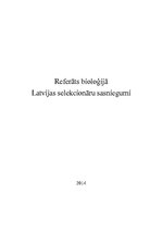 Summaries, Notes 'Latvijas selekcionāru sasniegumi', 1.