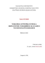 Term Papers 'Veiklības attīstība futbola ārpusstundu nodarbībās 10-13 gadus veciem izglītojam', 1.