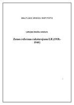 Research Papers 'Zemes reformas raksturojums Latvijas Republikā 1918.-1940.g.', 1.