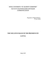 Research Papers 'The Negative Image of the President of Latvia', 1.