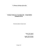Research Papers 'VESKO veikalu panākumi - veiksmīgs mārketings', 1.