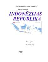 Research Papers 'Indonēzijas Republika', 1.