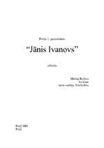 Research Papers 'Jānis Ivanovs', 1.