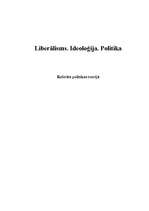 Research Papers 'Liberālisms. Ideoloģija. Politika', 1.