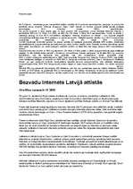 Summaries, Notes 'Bezvadu internets Latvijā attīstās', 1.