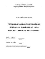 Term Papers 'Personāla vadības pilnveidošanas iespējas "Riga Airport Commercial Development"', 1.