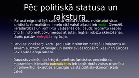 Presentations 'Iedzīvotāju migrācijas problēma Latvijā', 5.