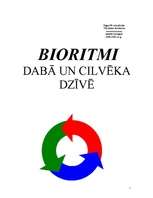 Research Papers 'Bioritmi dabā un cilvēka dzīvē', 1.
